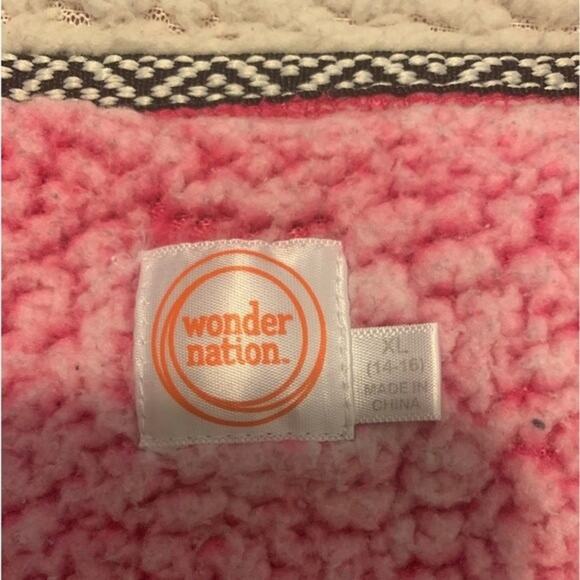 Wonder Nation Girls Pullover Sherpa Pink Size XL - Picture 3 of 4